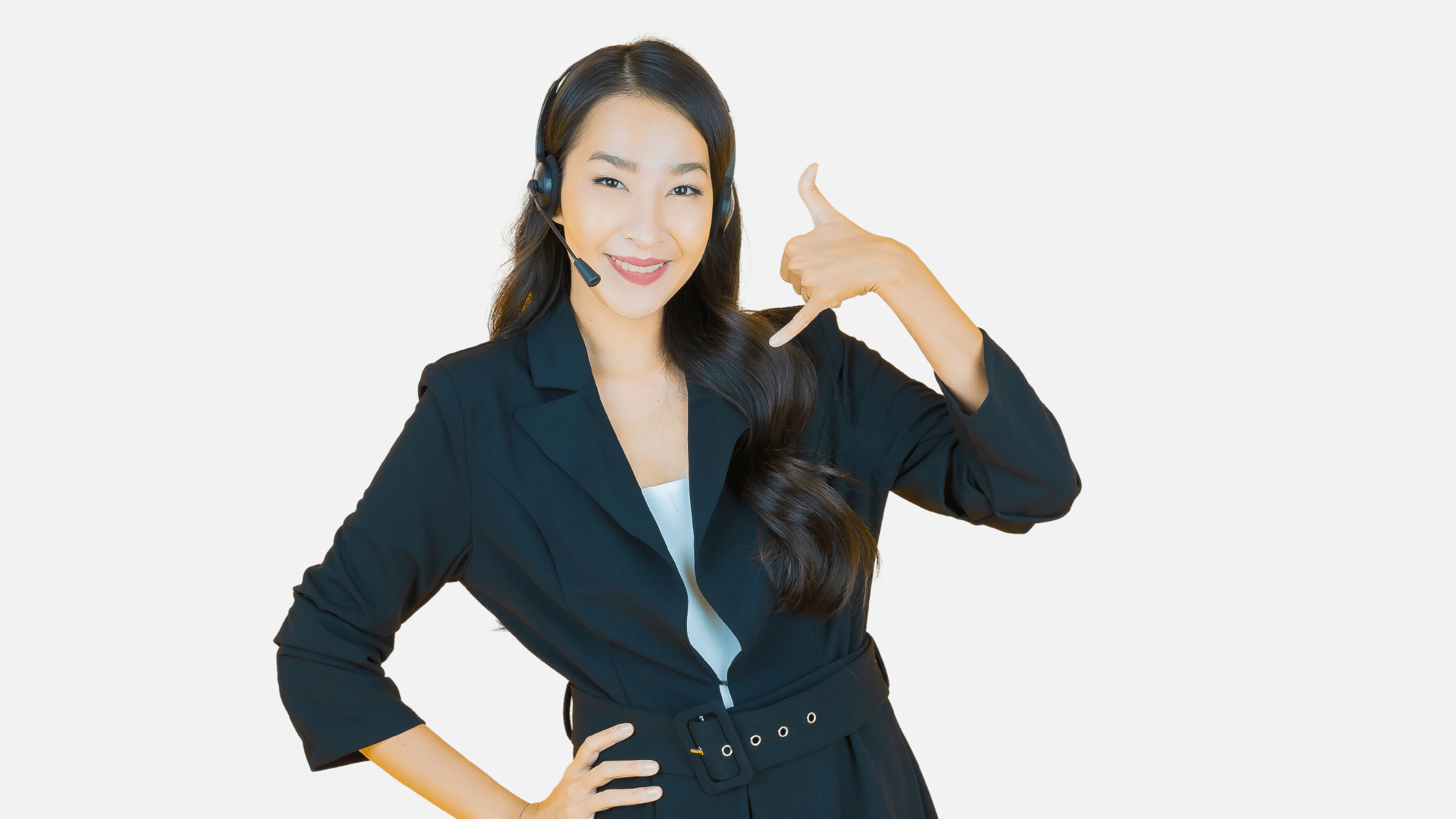 Happy contact center agent